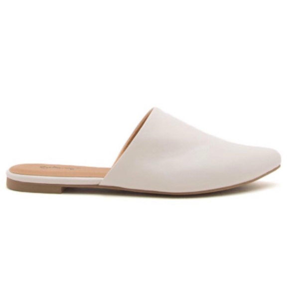 NWT White Mules Cute Slide Flats - Picture 4 of 5